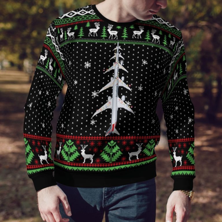 American Airlines Boeing 787 9 Dreamliner Christmas sweater, sweatshirt 14