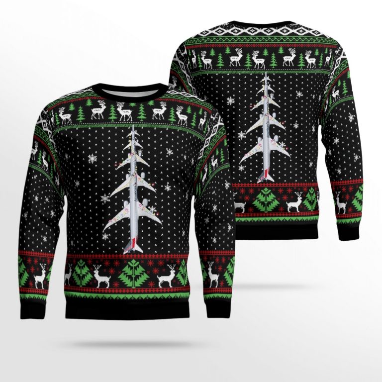 American Airlines Boeing 787 9 Dreamliner Christmas sweater, sweatshirt 12