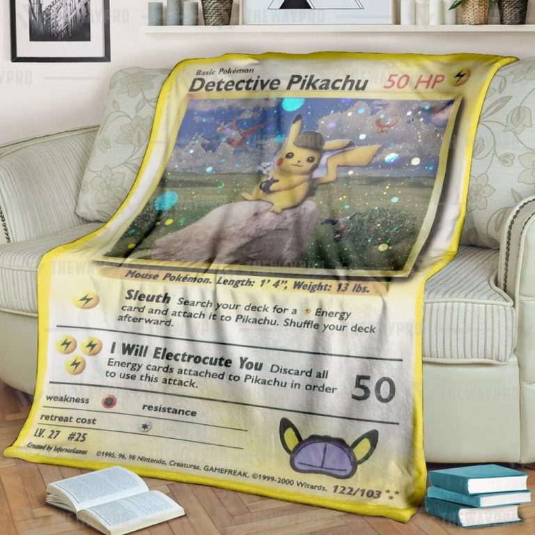 BEST Detective Pikachu Pokemon Blanket 10