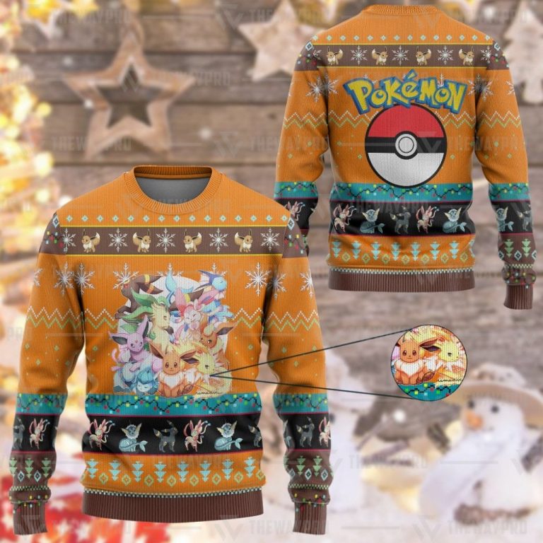 BEST Eevee and Eeveelutions Pokemon Sweater, Sweatshirt 8