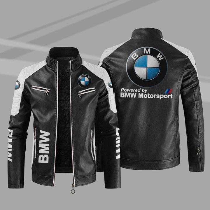BMW Motorsport block leather jacket 2