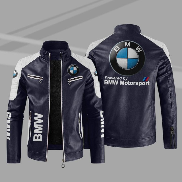 BMW Motorsport block leather jacket 9