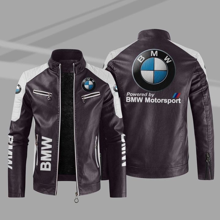 BMW Motorsport block leather jacket 6