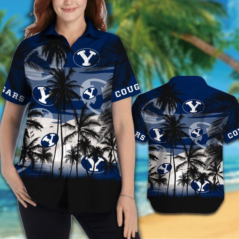 BYU Cougars football Tropical hawaiian shirt 12