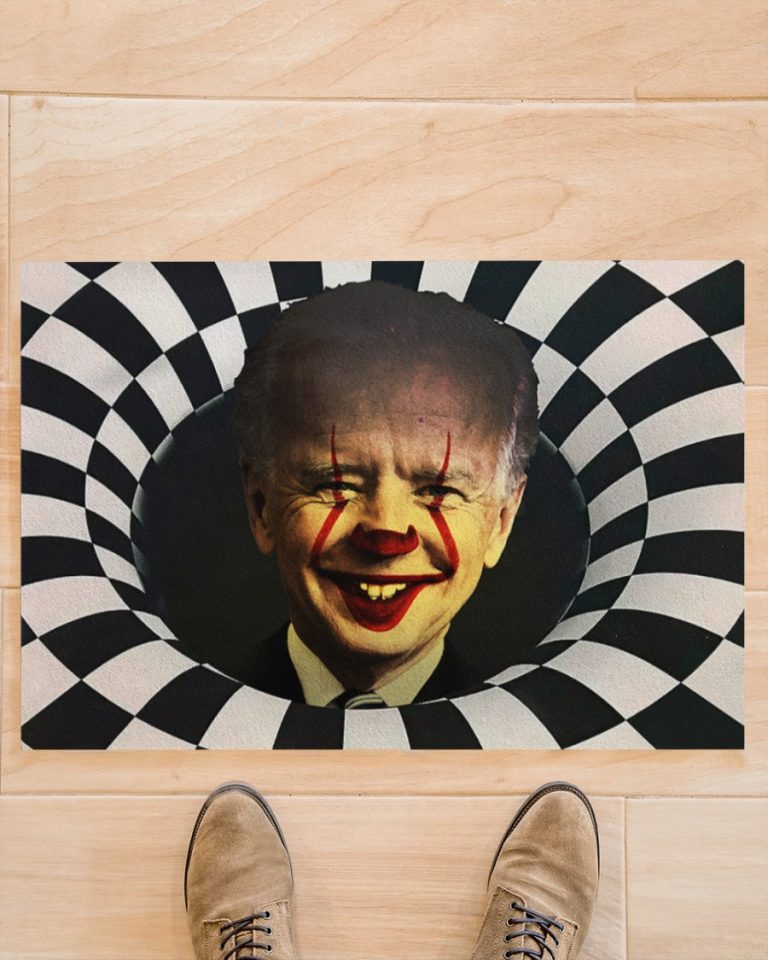 Biden Clown IT Pennywise 3d illusion doormat 14