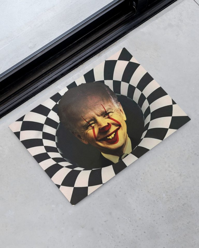 Biden Clown IT Pennywise 3d illusion doormat 16