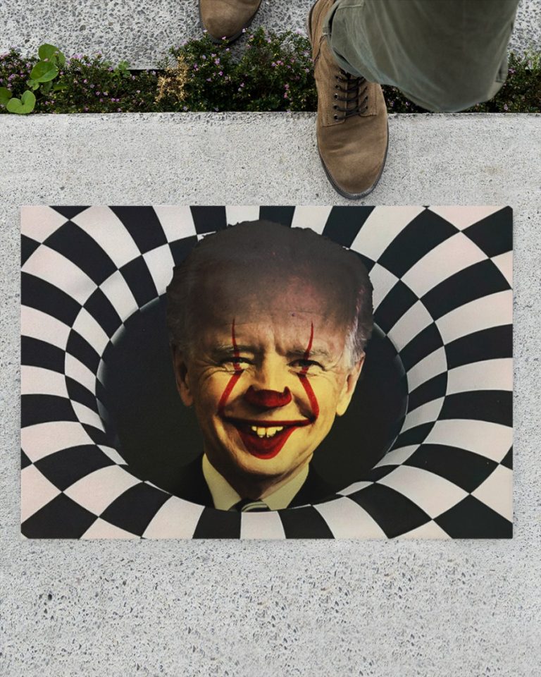 Biden Clown IT Pennywise 3d illusion doormat 15