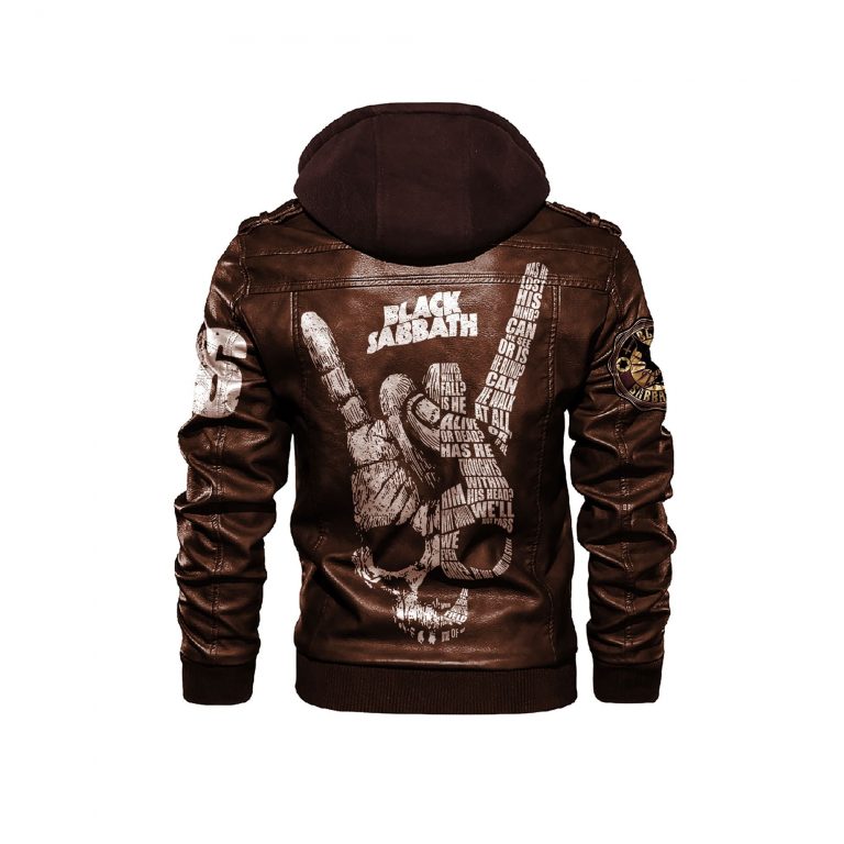 Black Sabbath skull custom leather jacket 16