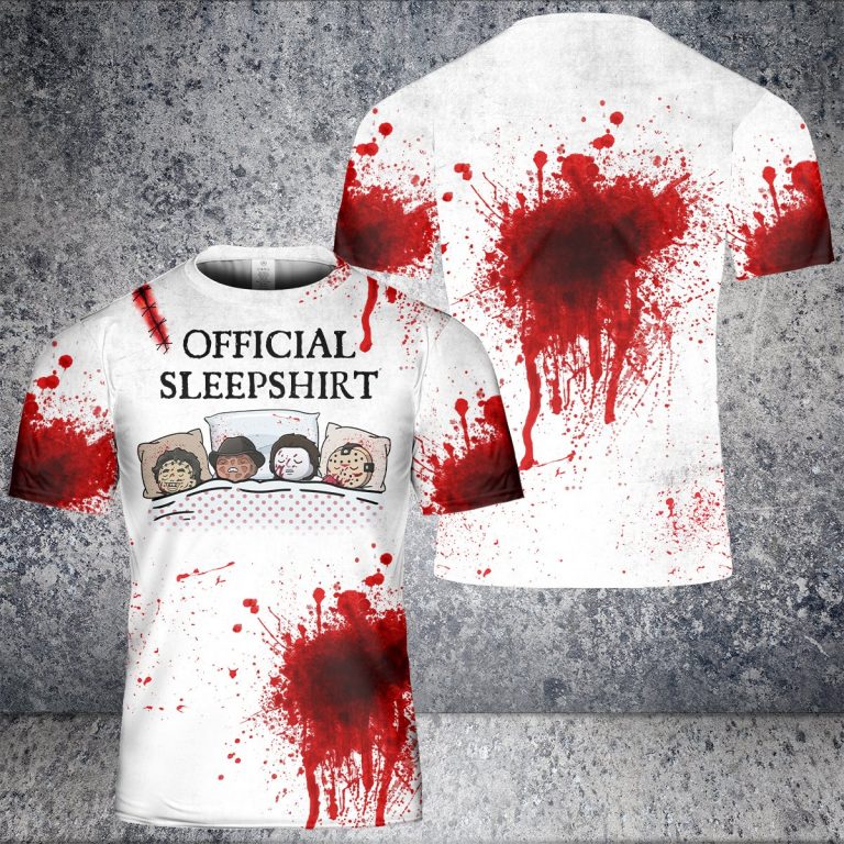 Blood Horror Characters Official Sleepshirt Halloween 3d shirt, hoodie 16