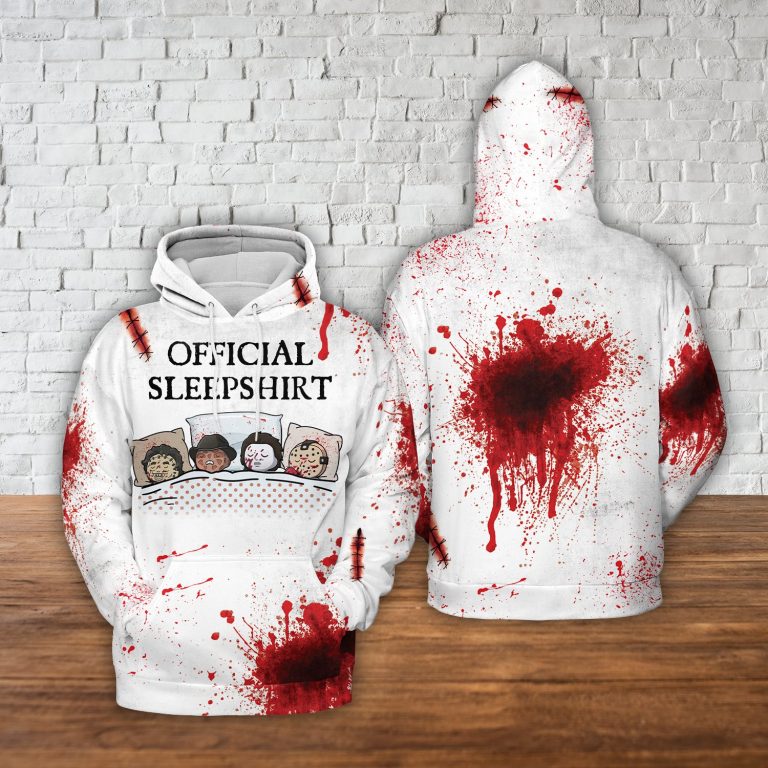 Blood Horror Characters Official Sleepshirt Halloween 3d shirt, hoodie 14