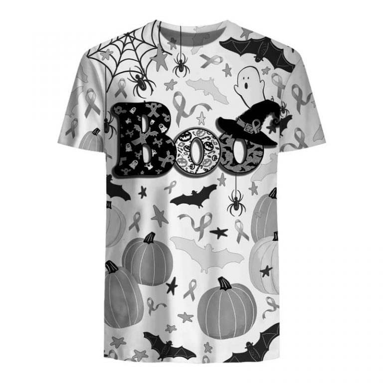Boo Pumpkin Halloween Lung Cancer Awareness 3d shirt, hoodie 14