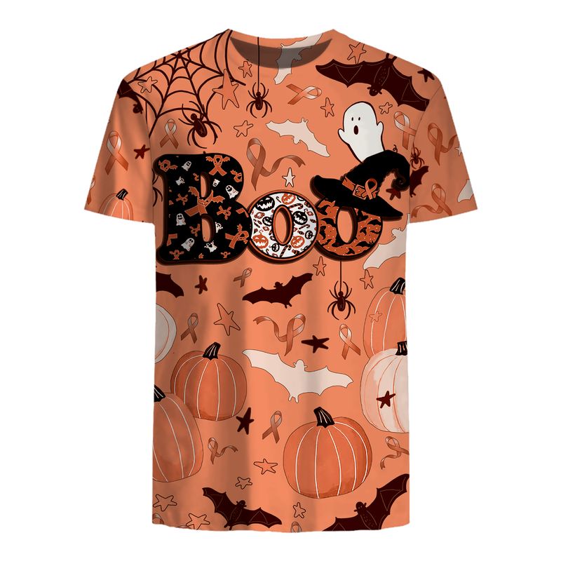 Boo Pumpkin Halloween Uterine Cancer Awareness 3d shirt, hoodie 4