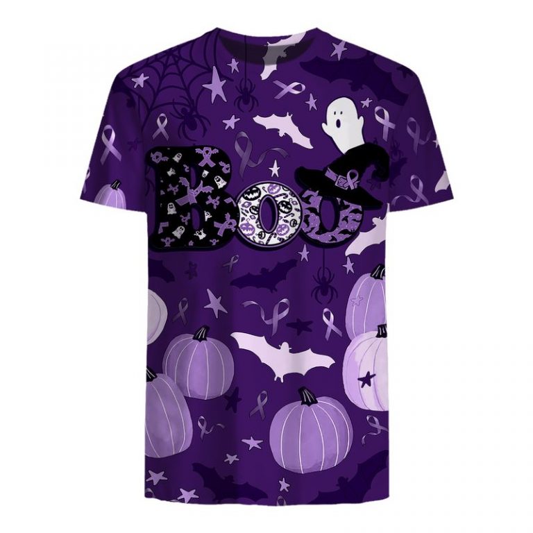 Boo pumpkin Halloween Gynecologic Cancer Awareness 3d shirt, hoodie 18