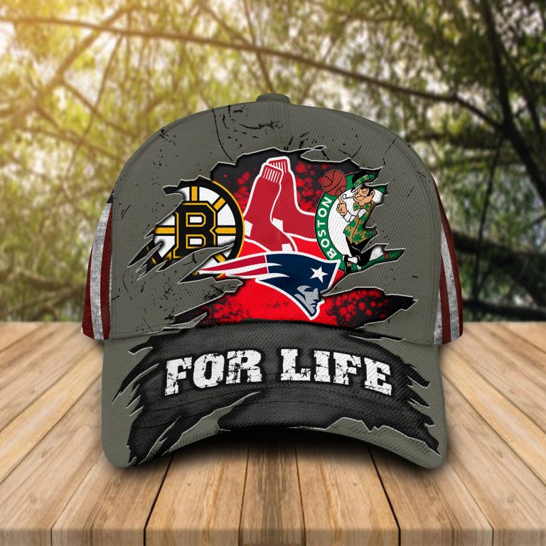 Boston Celtics New England Patriots Boston Bruins Boston Red Sox For Life cap hat 14