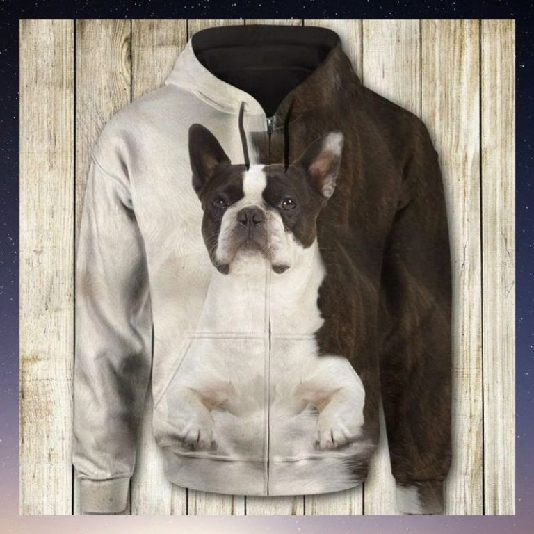 BEST Boston Terrier Full 3d all over print hoodie 10
