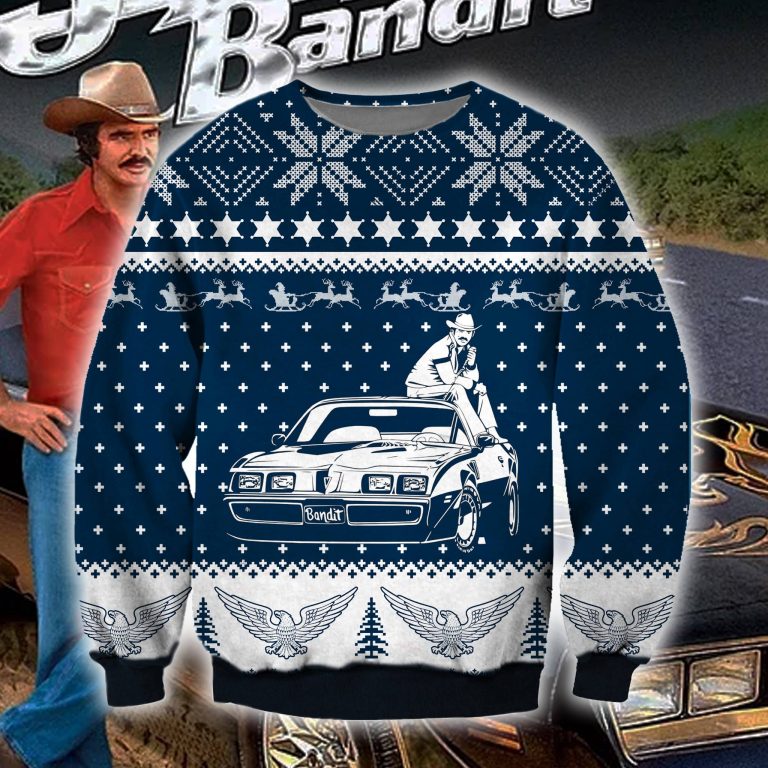 Burt Reynolds Bandit Pontiac ugly sweater, sweatshirt 8