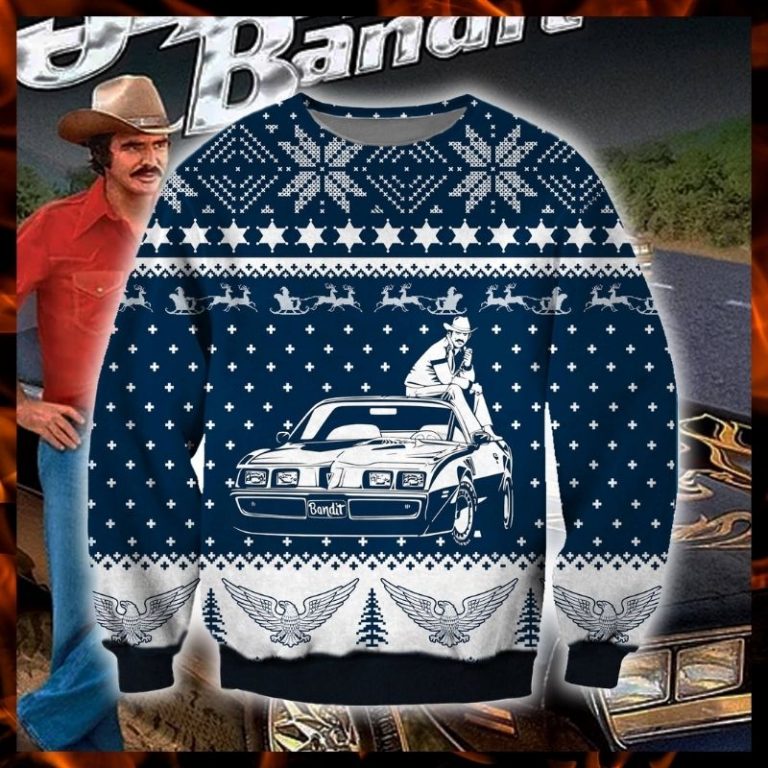 Burt Reynolds Bandit Pontiac ugly sweater, sweatshirt 10