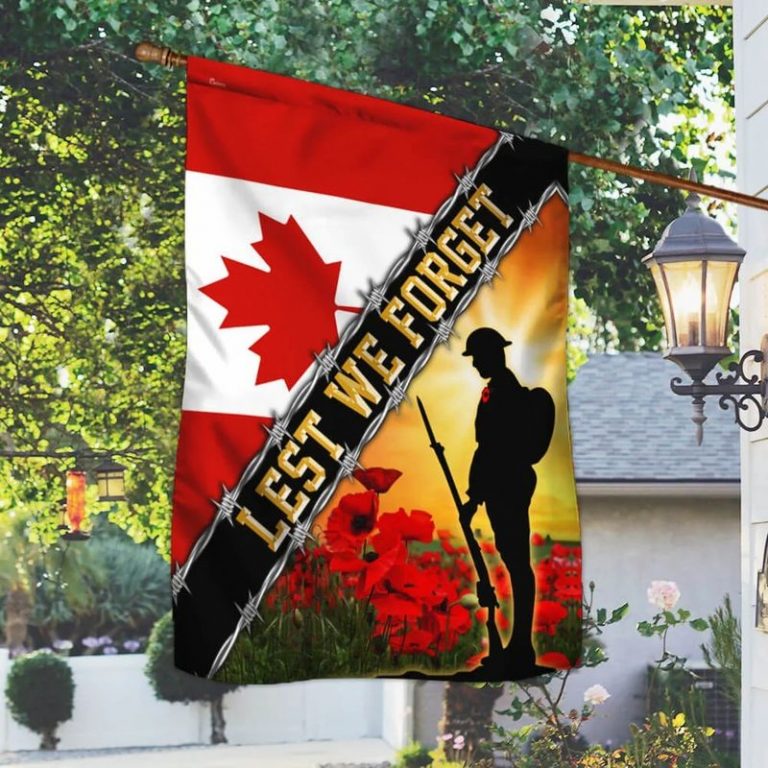 Canada Veteran Remembrance Day Poppy Lest We Forget Flag 12