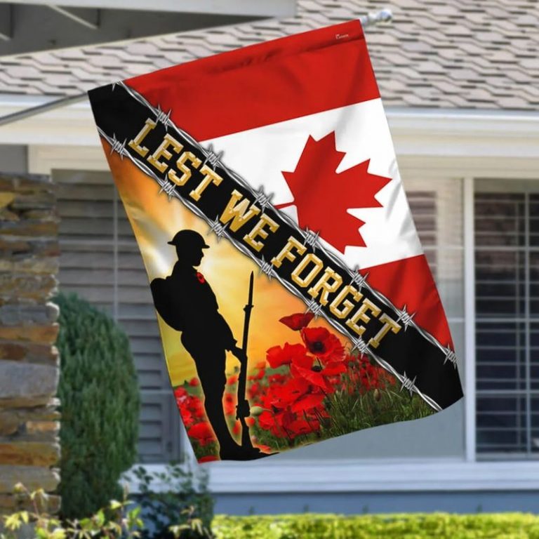 Canada Veteran Remembrance Day Poppy Lest We Forget Flag 10