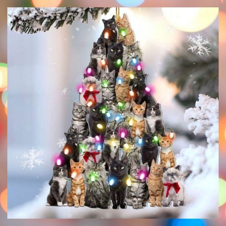 Cats Christmas tree hanging ornament 10
