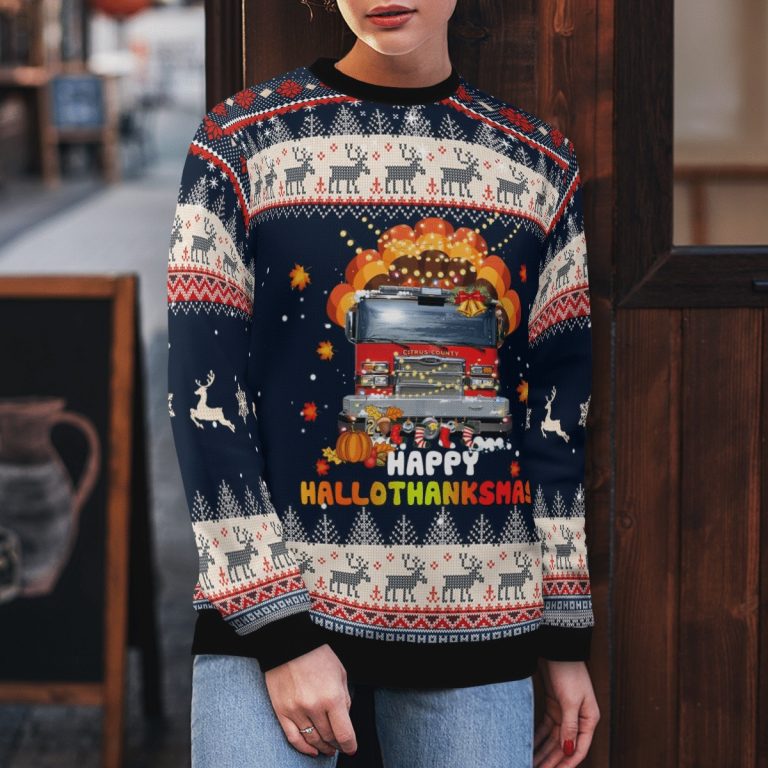 Citrus County Fire Rescue Christmas Happy Hallothanksmass sweater, sweatshirt 10