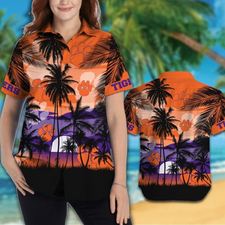 Clemson Tigers football Tropical hawaiian shirt 14