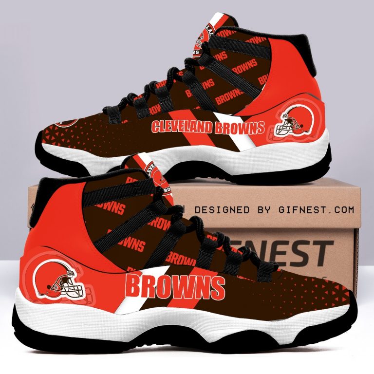 Cleveland Browns logo NFL Air Jordan 11 sneaker shoes 10