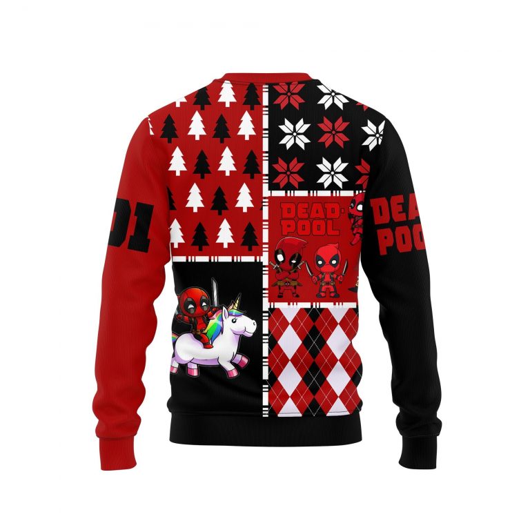 Deadpool Unicorn Christmas custom personalized sweater 10