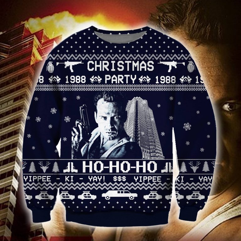 Die hard Christmas movie 1988 party ugly sweater, sweatshirt 8