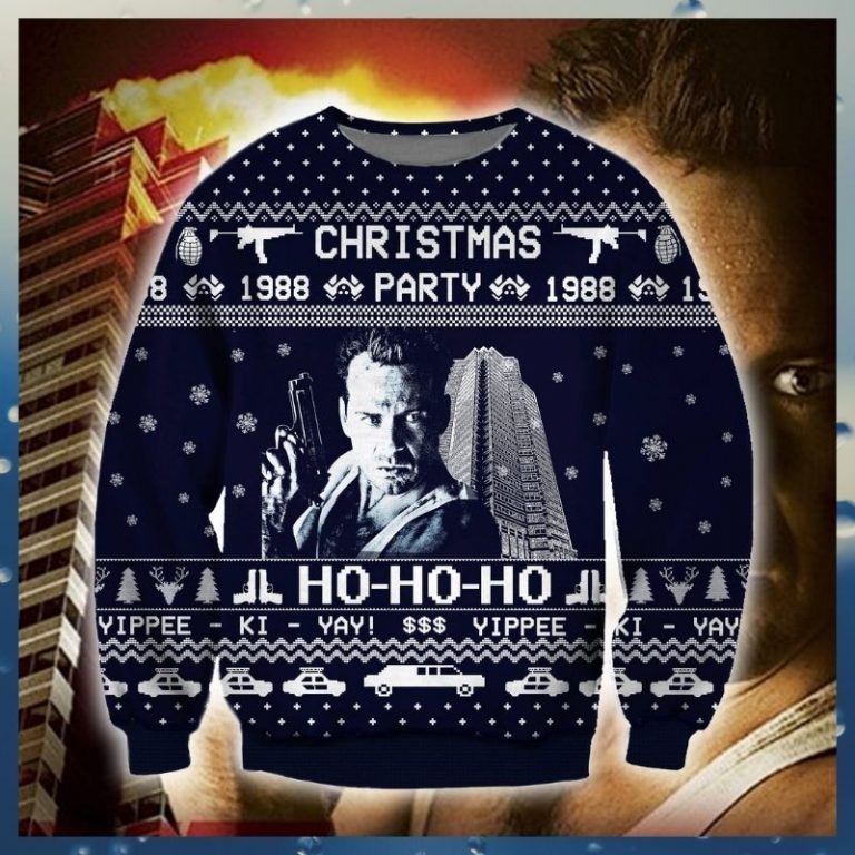 Die hard Christmas movie 1988 party ugly sweater, sweatshirt 10