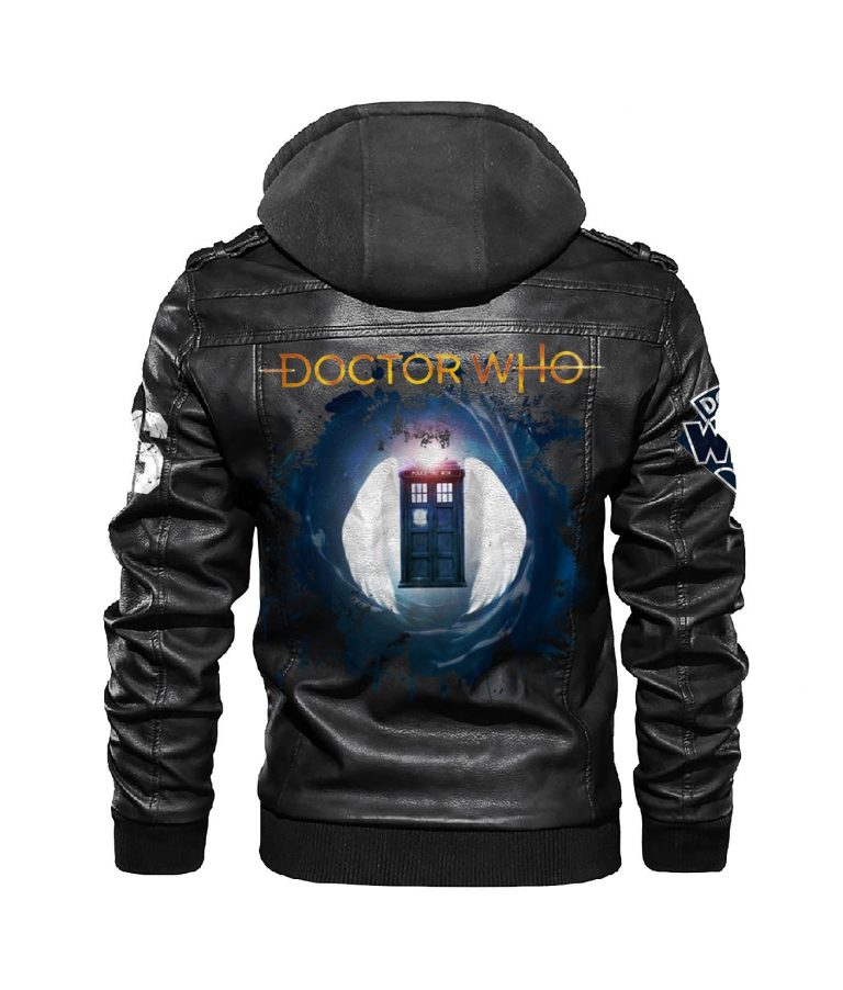 Doctor Who TV series custom leather jacket 16