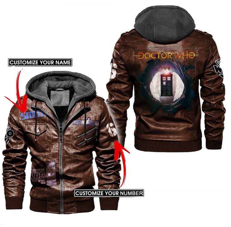 Doctor Who TV series custom leather jacket 14