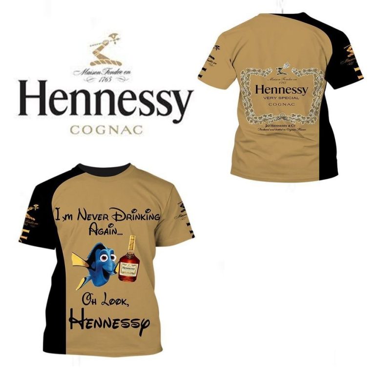 Dory Finding Nemo I never drinking again oh look Hennessy 3d shirt, hoodie 11