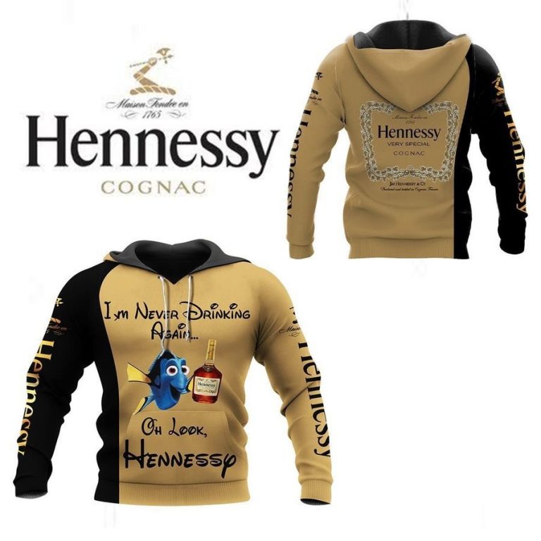 Dory Finding Nemo I never drinking again oh look Hennessy 3d shirt, hoodie 8