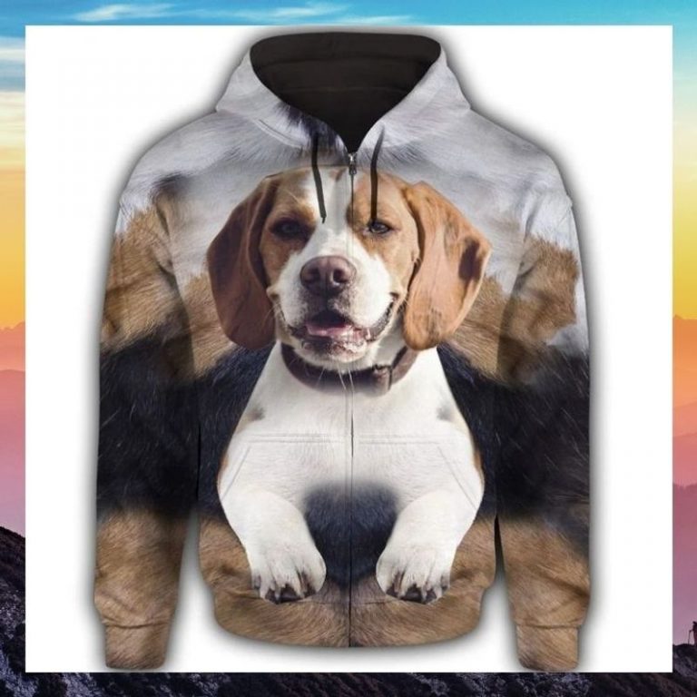 NEW English Foxhound Face full 3d all over print hoodie 8