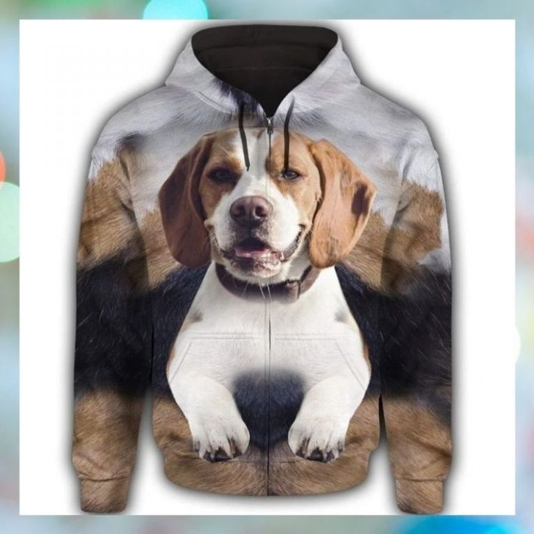 NEW English Foxhound Face full 3d all over print hoodie 10