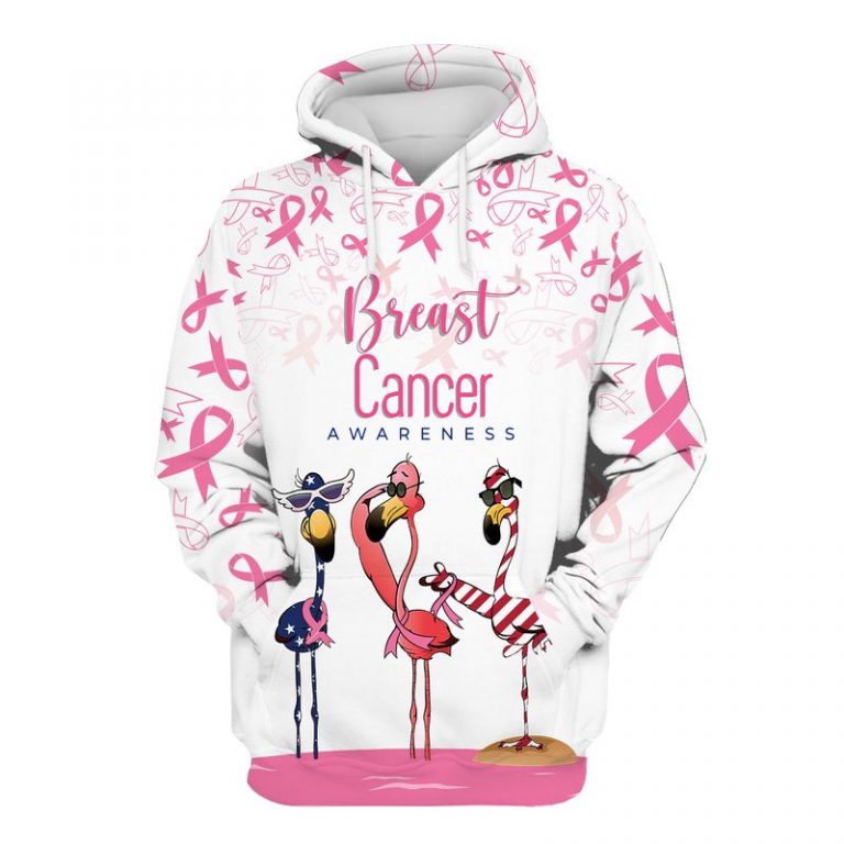 Flamingo Breast Cancer Awareness 3d shirt, hoodie 17