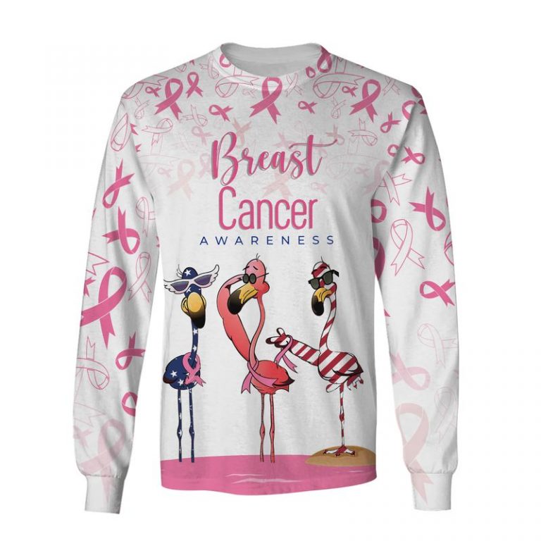 Flamingo Breast Cancer Awareness 3d shirt, hoodie 19