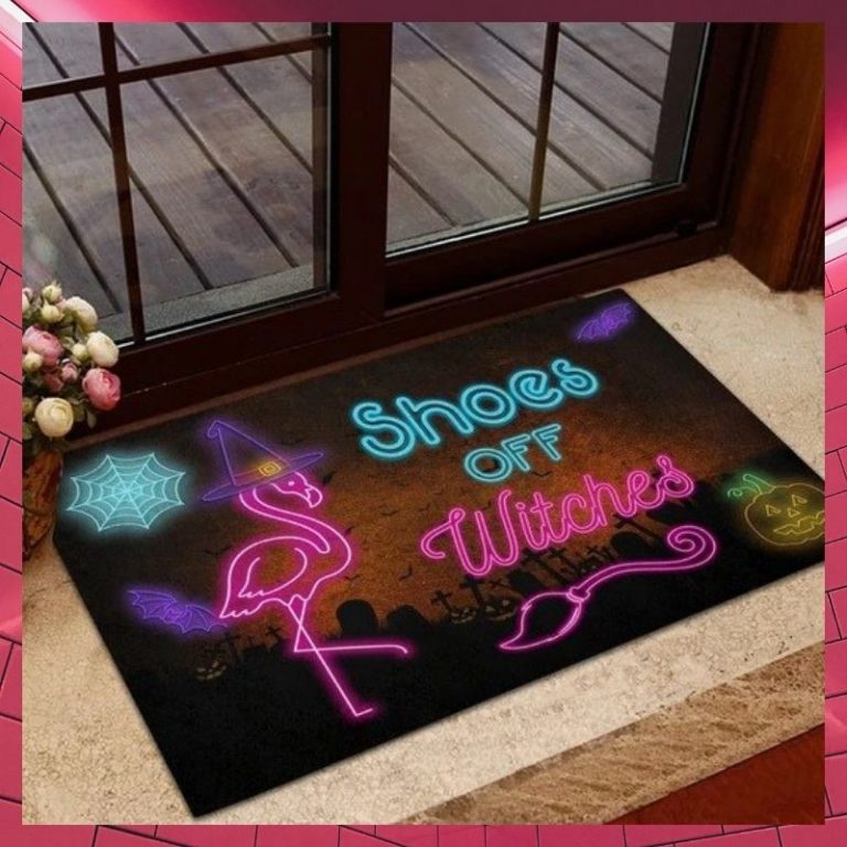 Flamingos Shoes Off Witches doormat 10