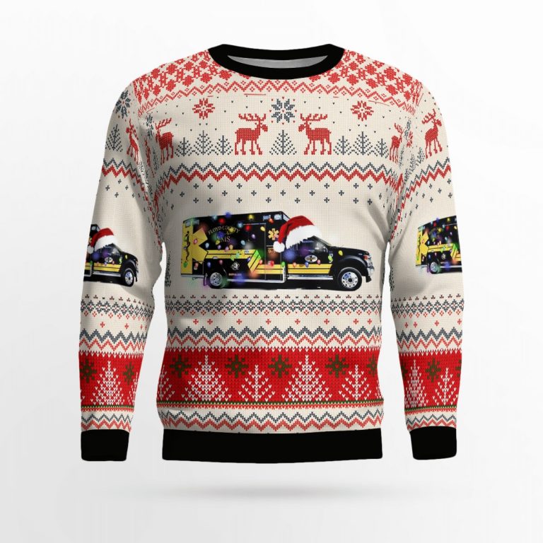 Floyd County EMS Christmas ugly sweater 14