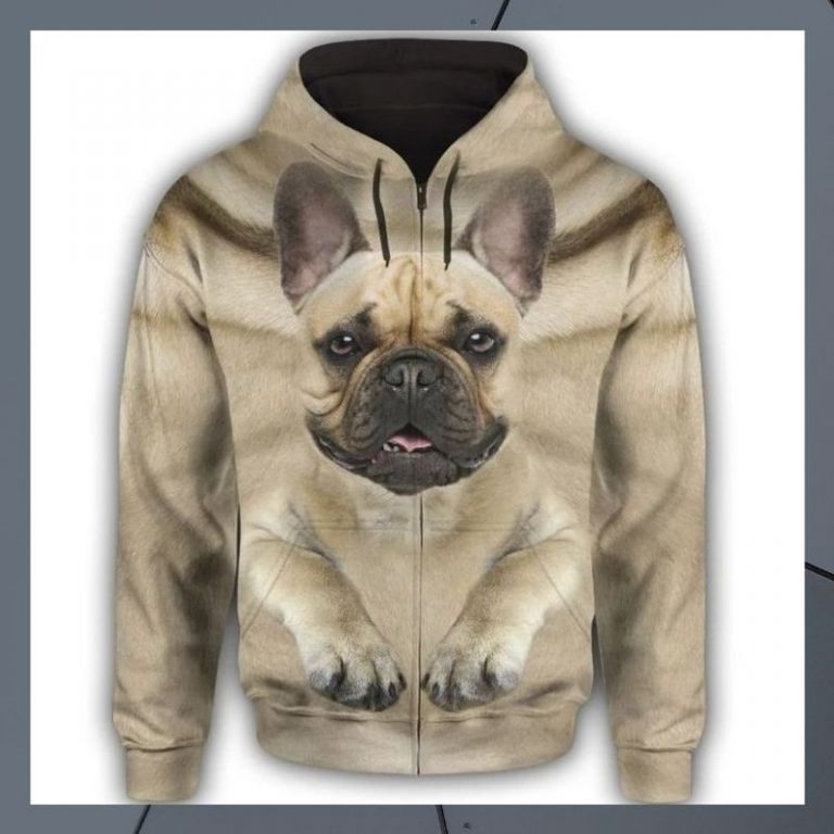 HOT French Bulldog Full 3d all over print hoodie 8
