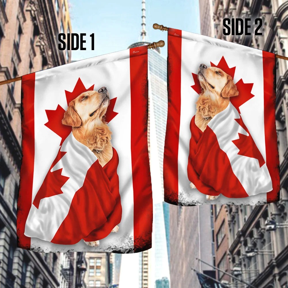 Golden Retriever Canada flag 8