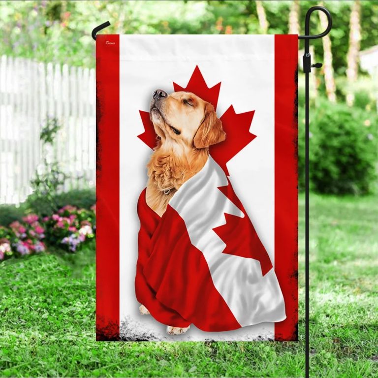 Golden Retriever Canada flag 19
