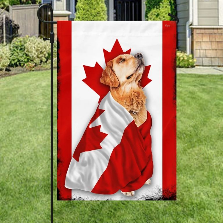 Golden Retriever Canada flag 16