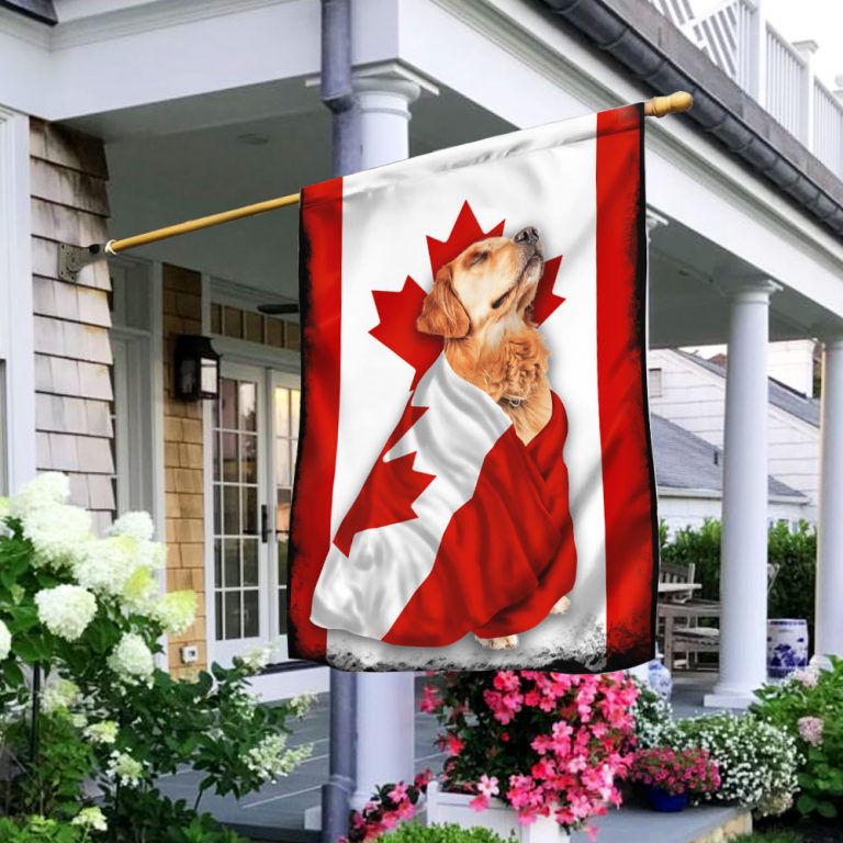 Golden Retriever Canada flag 18