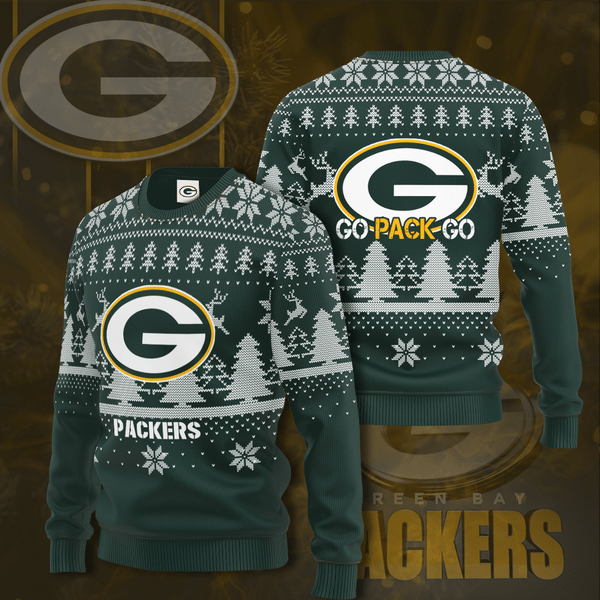 Green Bay Packers Go Pack Go Christmas Sweater