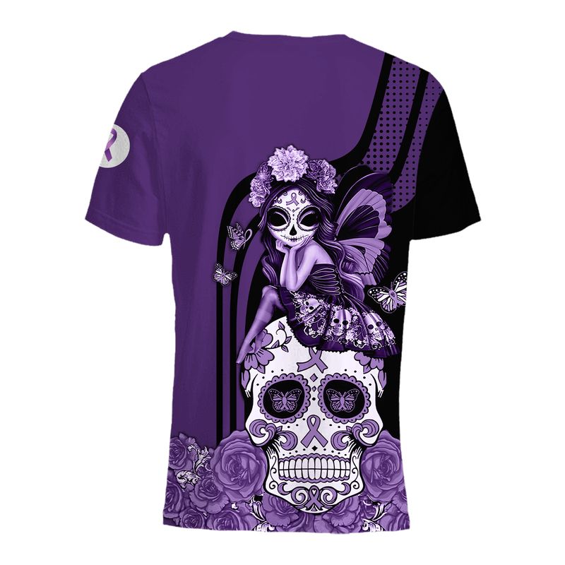Gynecologic Cancer Awareness Sugar Skull Fairy 3d shirt, hoodie 8