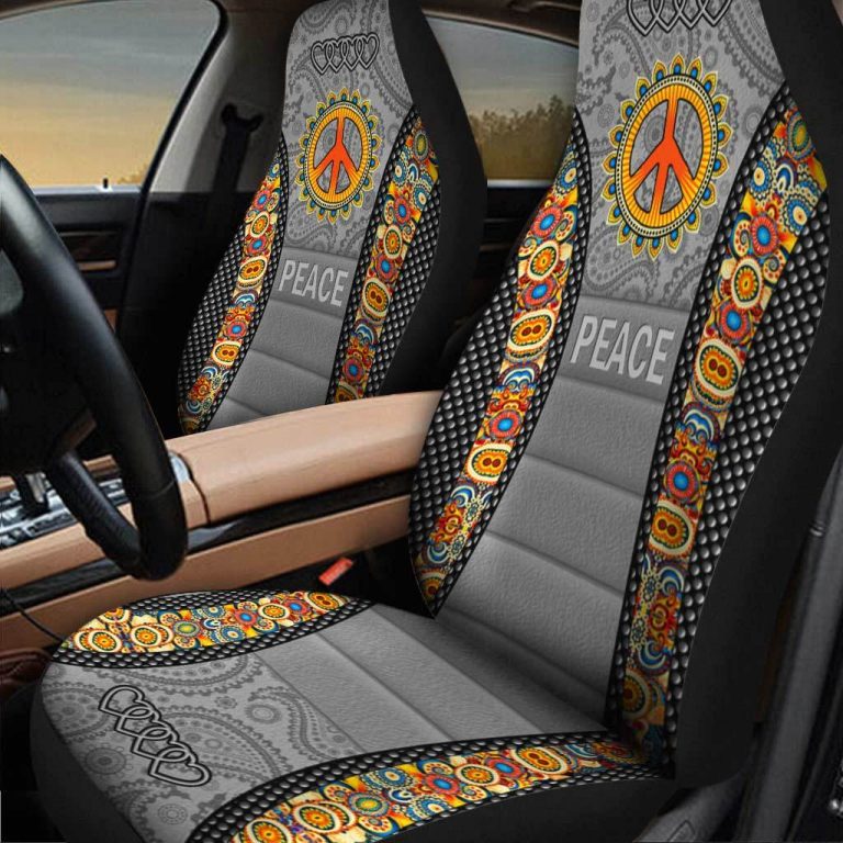 Hippie Peace And Pure Seat Cover 10