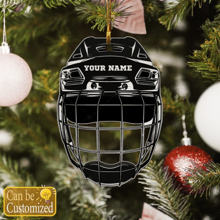Hockey Helmet custom personalized name ornament 11
