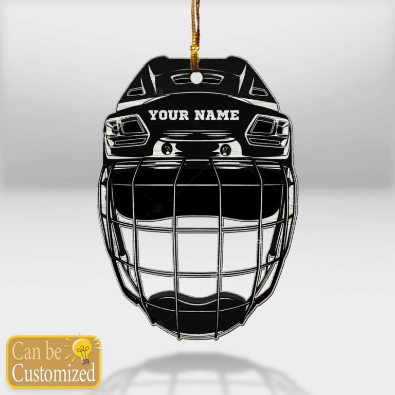 Hockey Helmet custom personalized name ornament 10